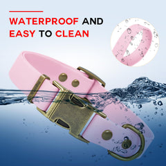 Wisedog rubber-collar-d-shaped-ring-leash-connection offers secure leash attachment