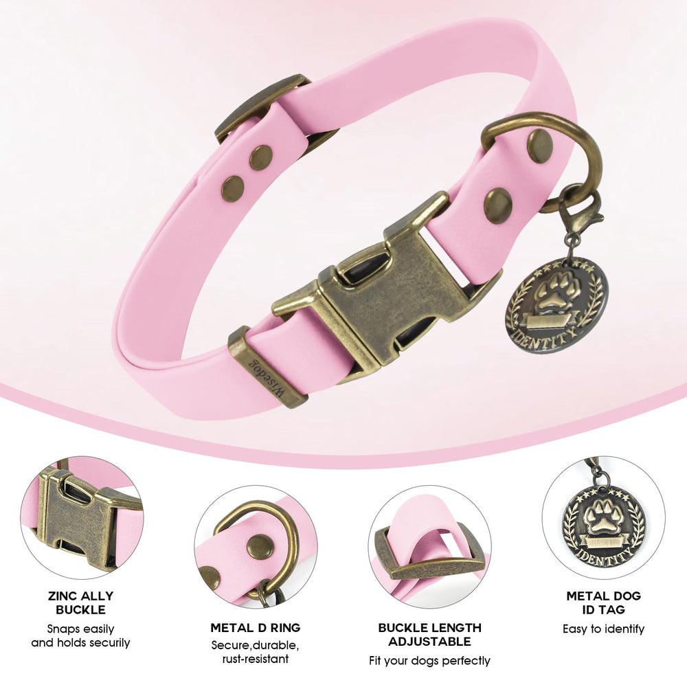 Wisedog rubber-collar-quick-release-buckle enables easy on and off during outings