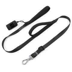Wisedog two-handle leash with poop bag holder for comfortable daily walks.