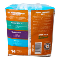 WizSmart Heavyweight Dog Pads placed in a crate for mess-free crate training.