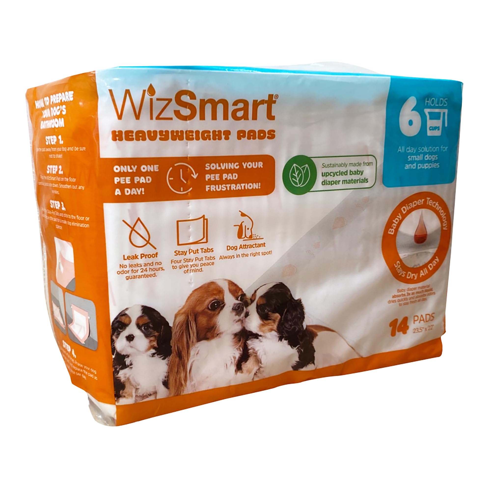WizSmart Heavyweight Dog Pads made from eco-friendly upcycled materials for sustainability.
