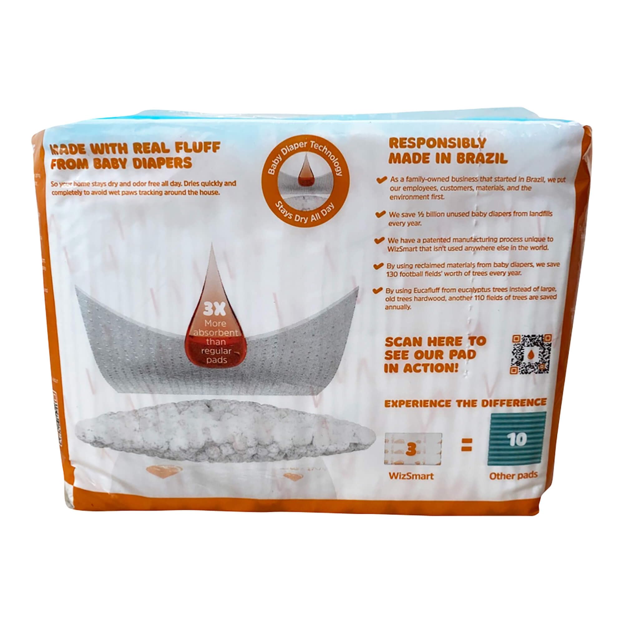 WizSmart Heavyweight Dog Pads showing Stay Put Tabs securing pad during training.