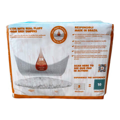 WizSmart Heavyweight Dog Pads showing Stay Put Tabs securing pad during training.