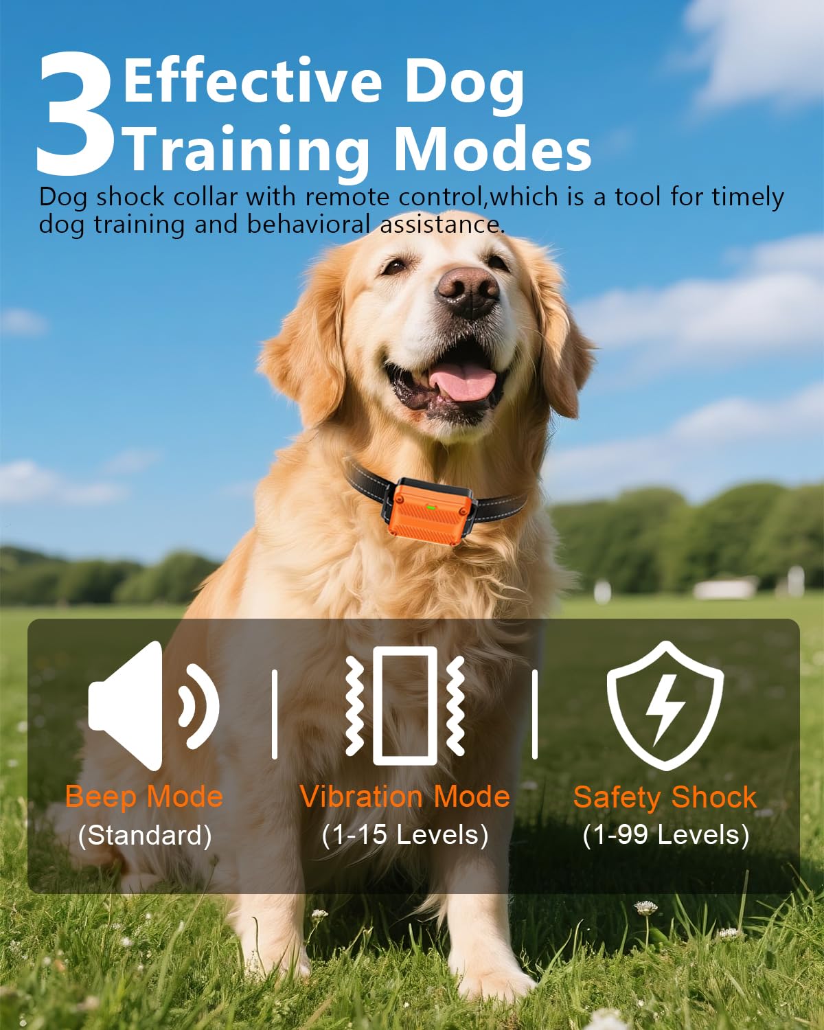 WLLNEE dog shock collar 3300ft range used during outdoor training