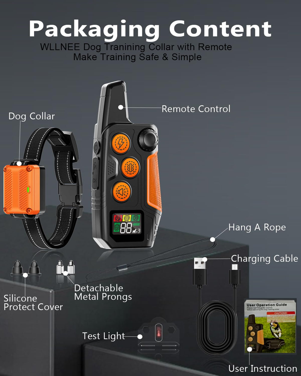 WLLNEE dog shock collar being used during outdoor training sessions