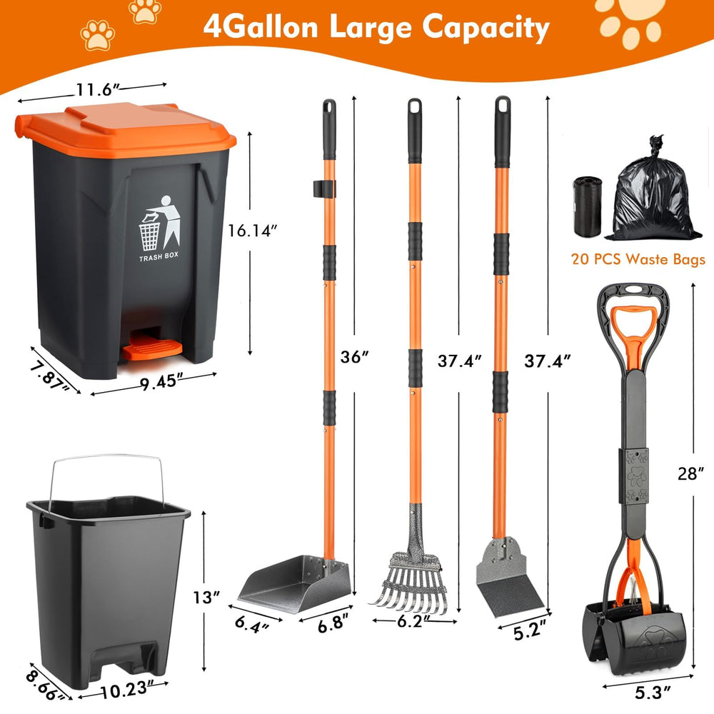 WLQiu 38in adjustable scooper reduces strain during pickup.