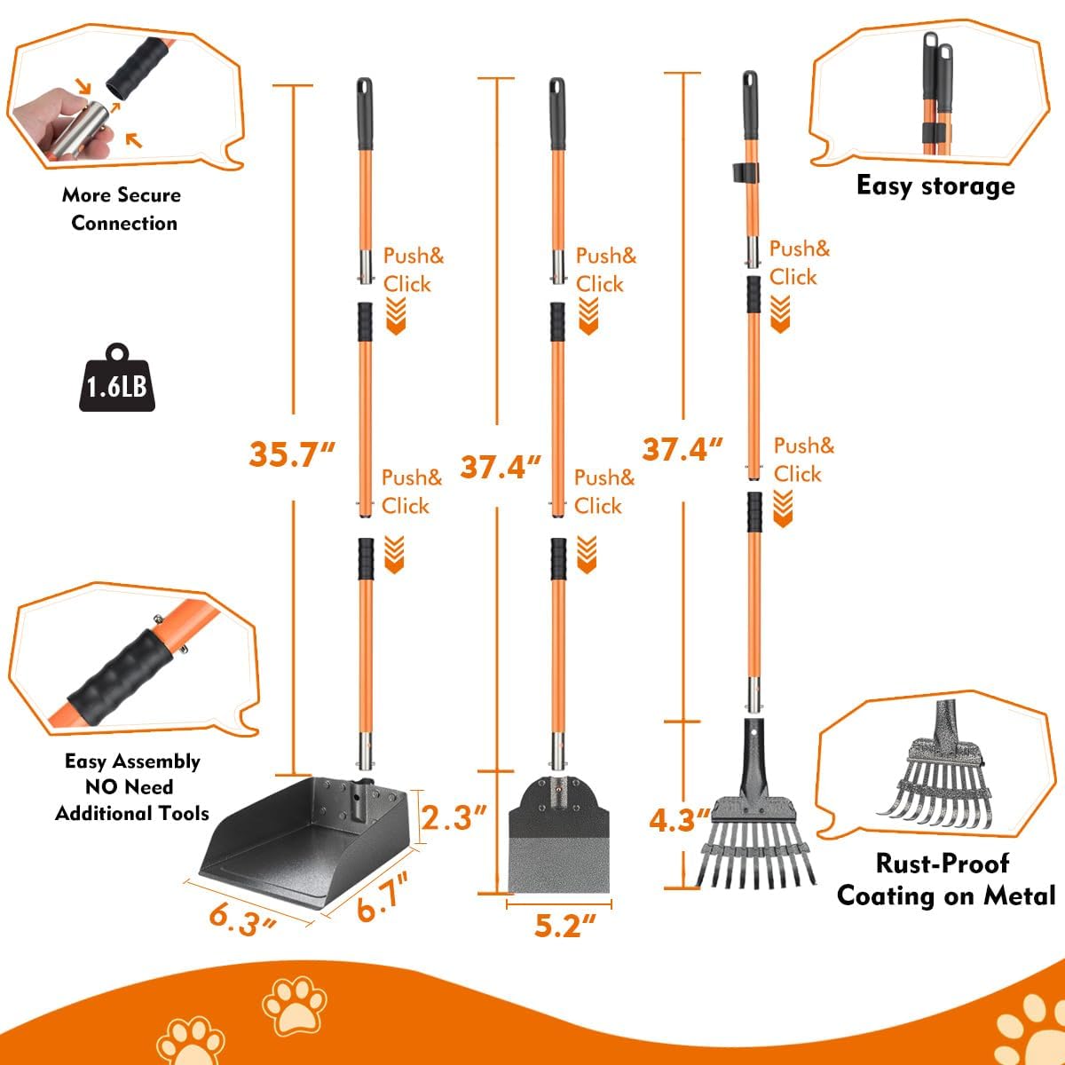 WLQiu stainless steel scoop tray resists rust for outdoor use.