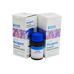 WLR Industries Hanna HI772-26 reagents packaging shows lot number for traceable marine alkalinity tests.