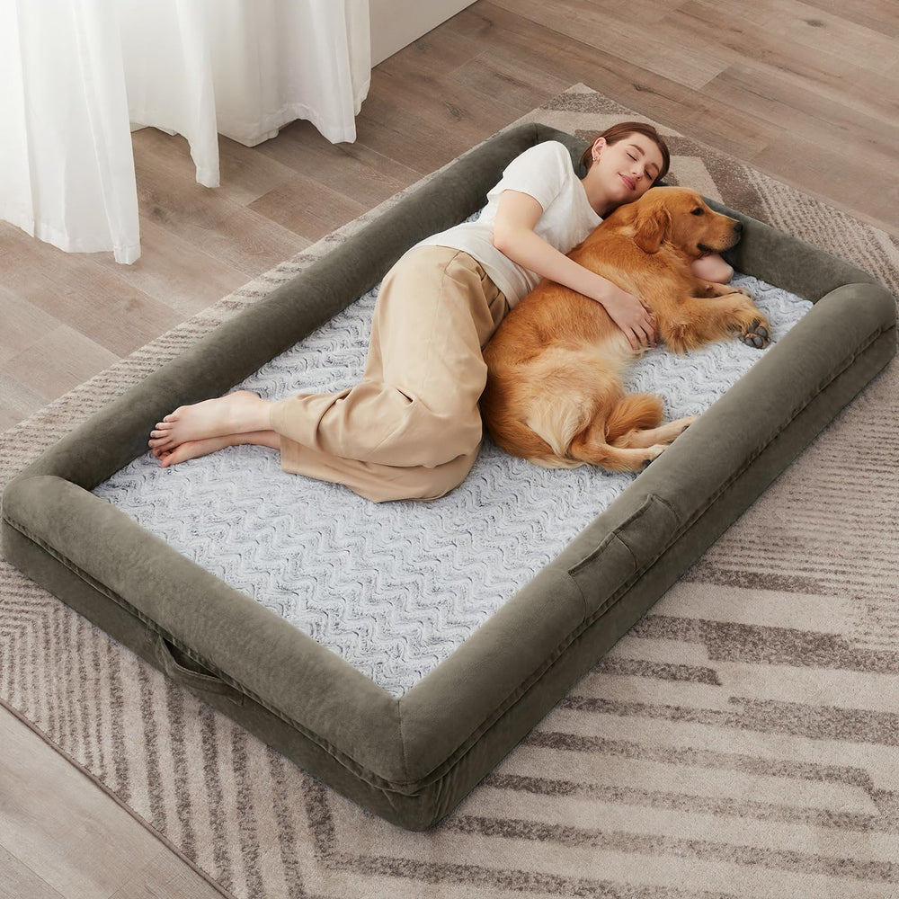 WNPETHOME dog bed velvet cover shows soft, skin-friendly comfort.
