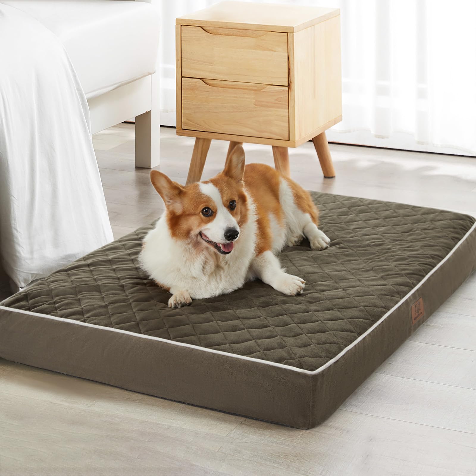 WNPETHOME orthopedic XXL dog bed—velvet surface for cozy warmth and luxury.