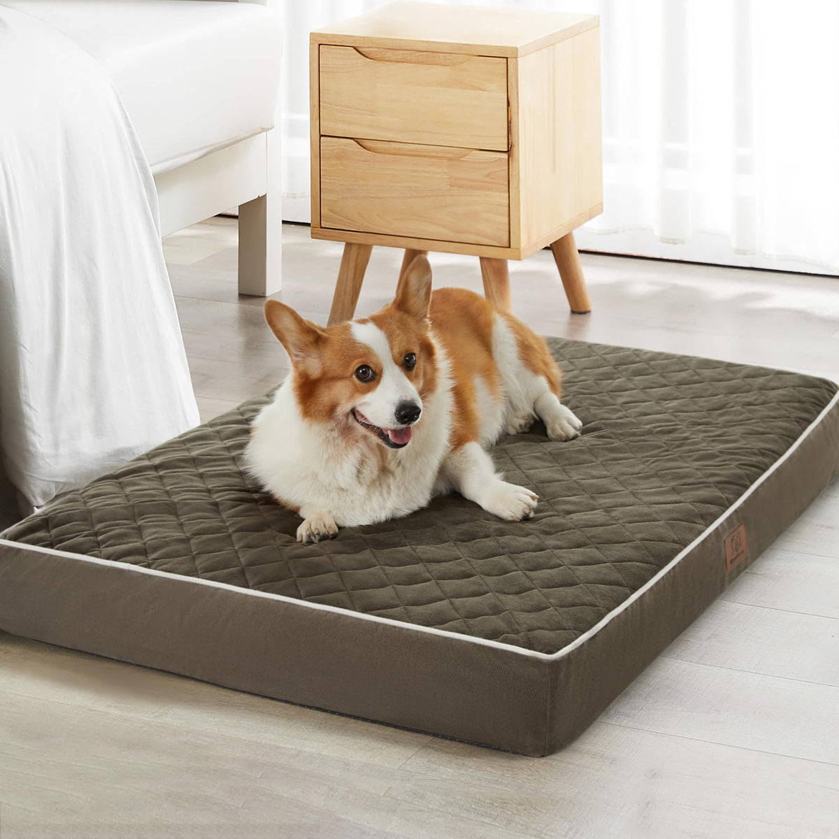 WNPETHOME orthopedic XXL dog bed—velvet surface for cozy warmth and luxury.