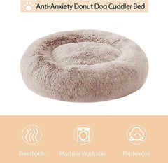 WNPETHOME Calming Dog Bed plush fur texture close-up emphasizes cozy warmth