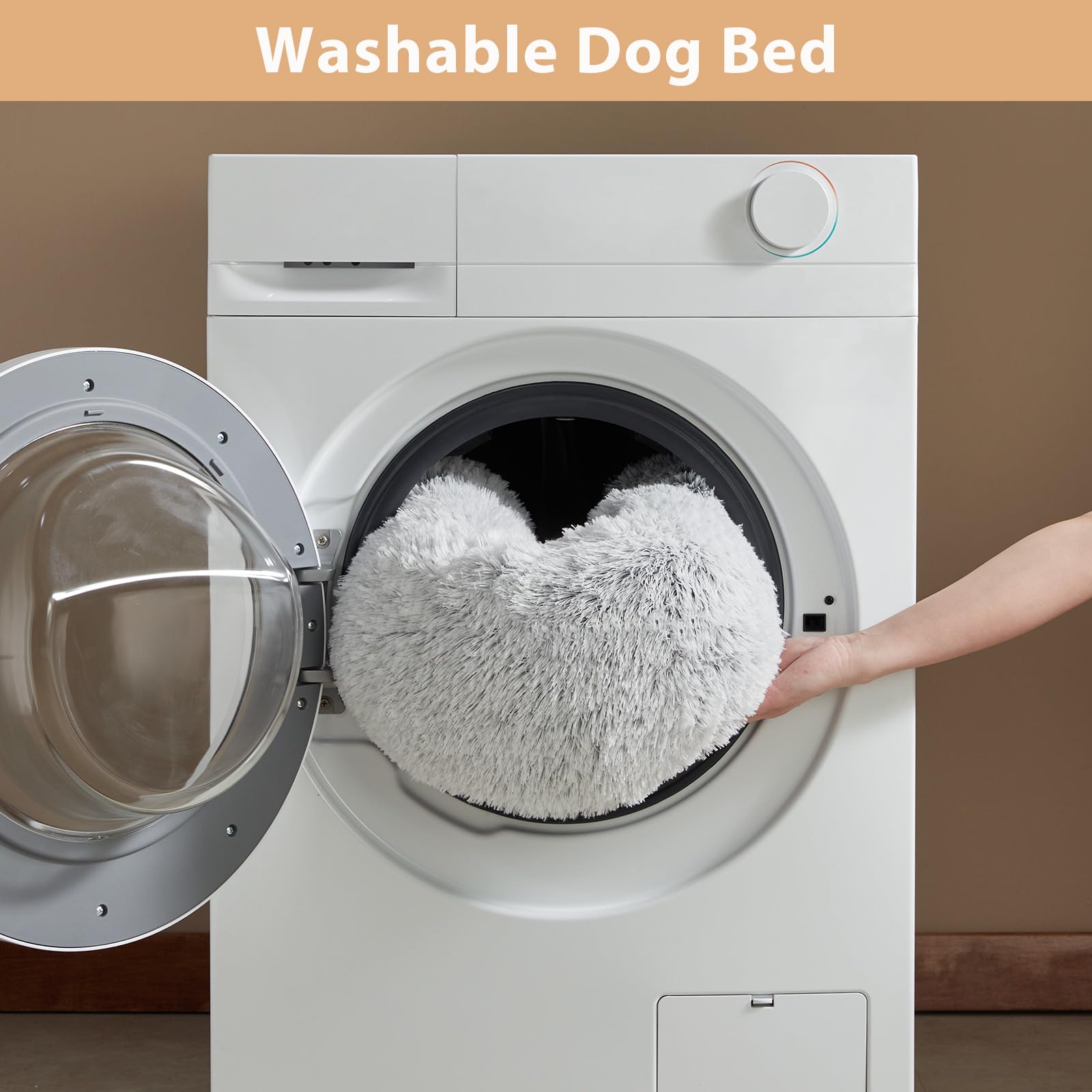 WNPETHOME Bed is machine washable on gentle cycle for easy cleaning