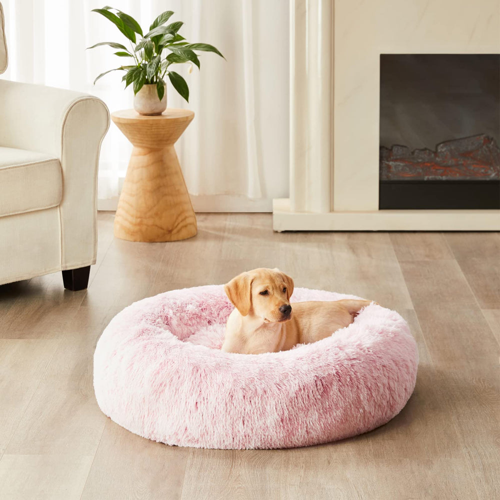 WNPETHOME calming donut bed machine washable fabric makes upkeep simple