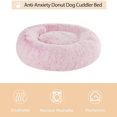 WNPETHOME calming donut bed raised edges emphasize support for restful posture