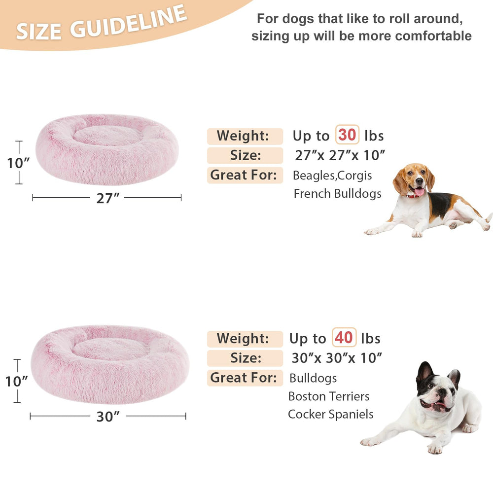 WNPETHOME calming donut bed warm surface promotes cozy warmth during naps