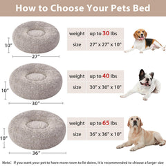 WNPETHOME calming donut dog bed 8-inch raised edge provides gentle support