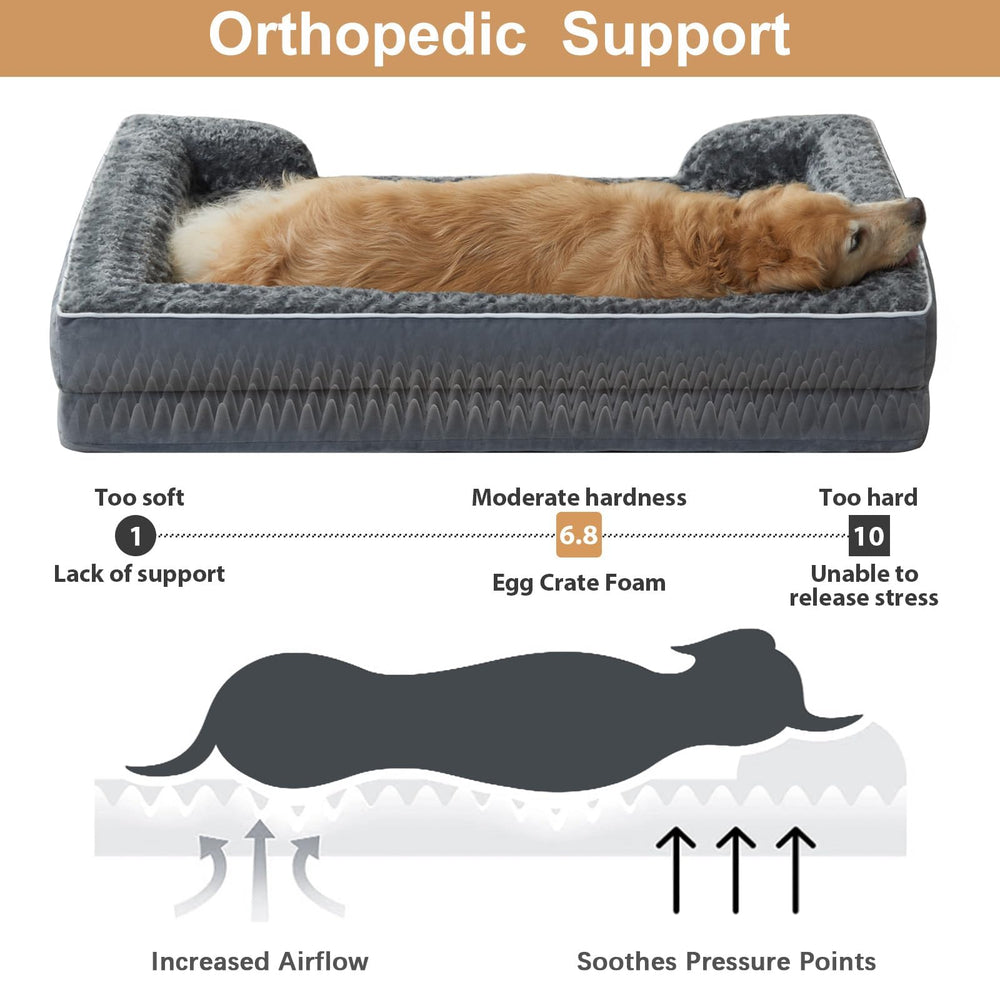 WNPETHOME 3-side bolster close-up highlighting neck support for restful naps.