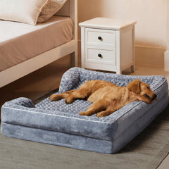 WNPETHOME dog bed with rose-pattern fabric for cozy, calming naps.