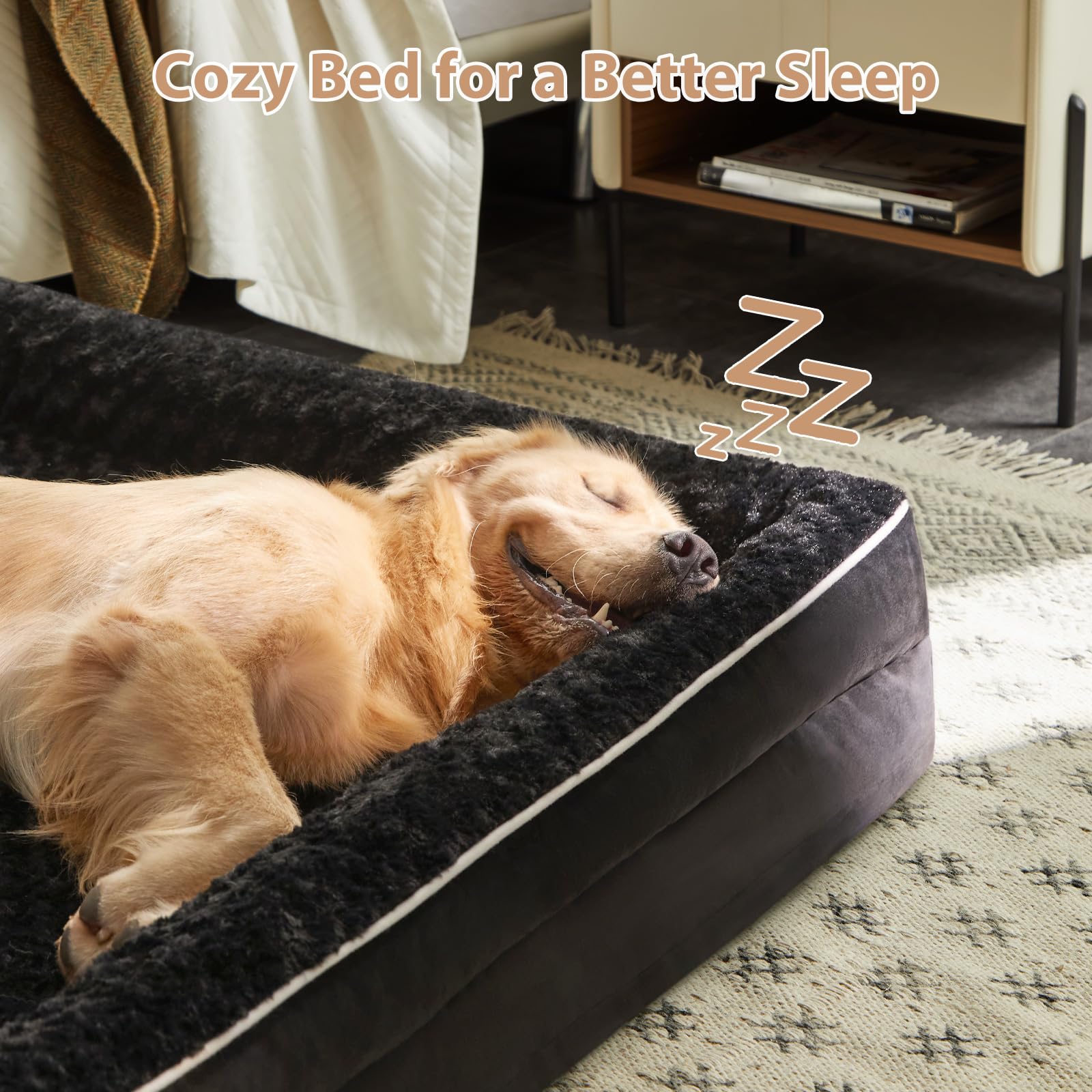 WNPETHOME C-shape design promotes secure sleep for dogs