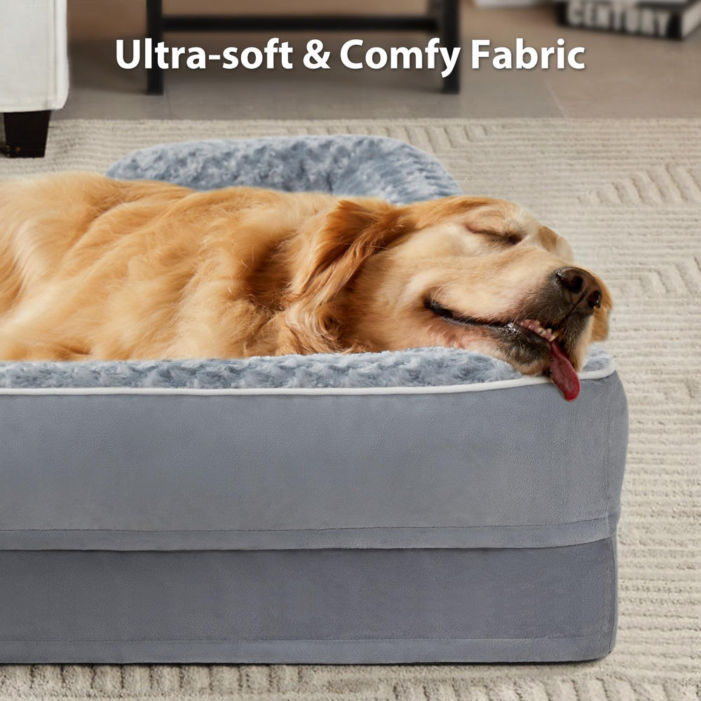WNPETHOME dog bed front view highlighting cozy, cocoon-like design for large dogs