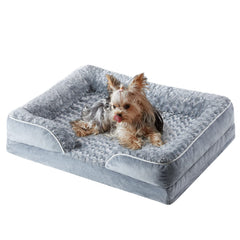 WNPETHOME dog bed with large C shaped bolster supports neck and head during naps