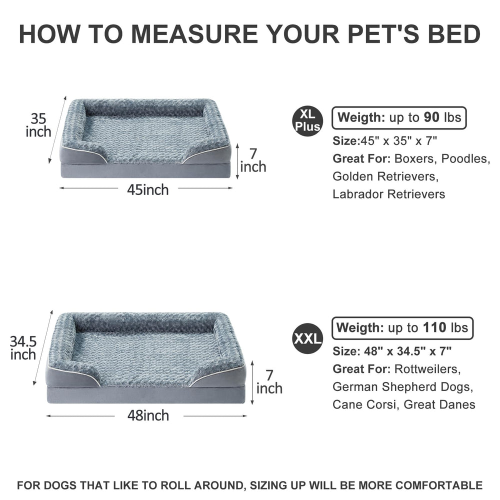 WNPETHOME dog bed non-slip bottom helps keep bed in place on slick floors