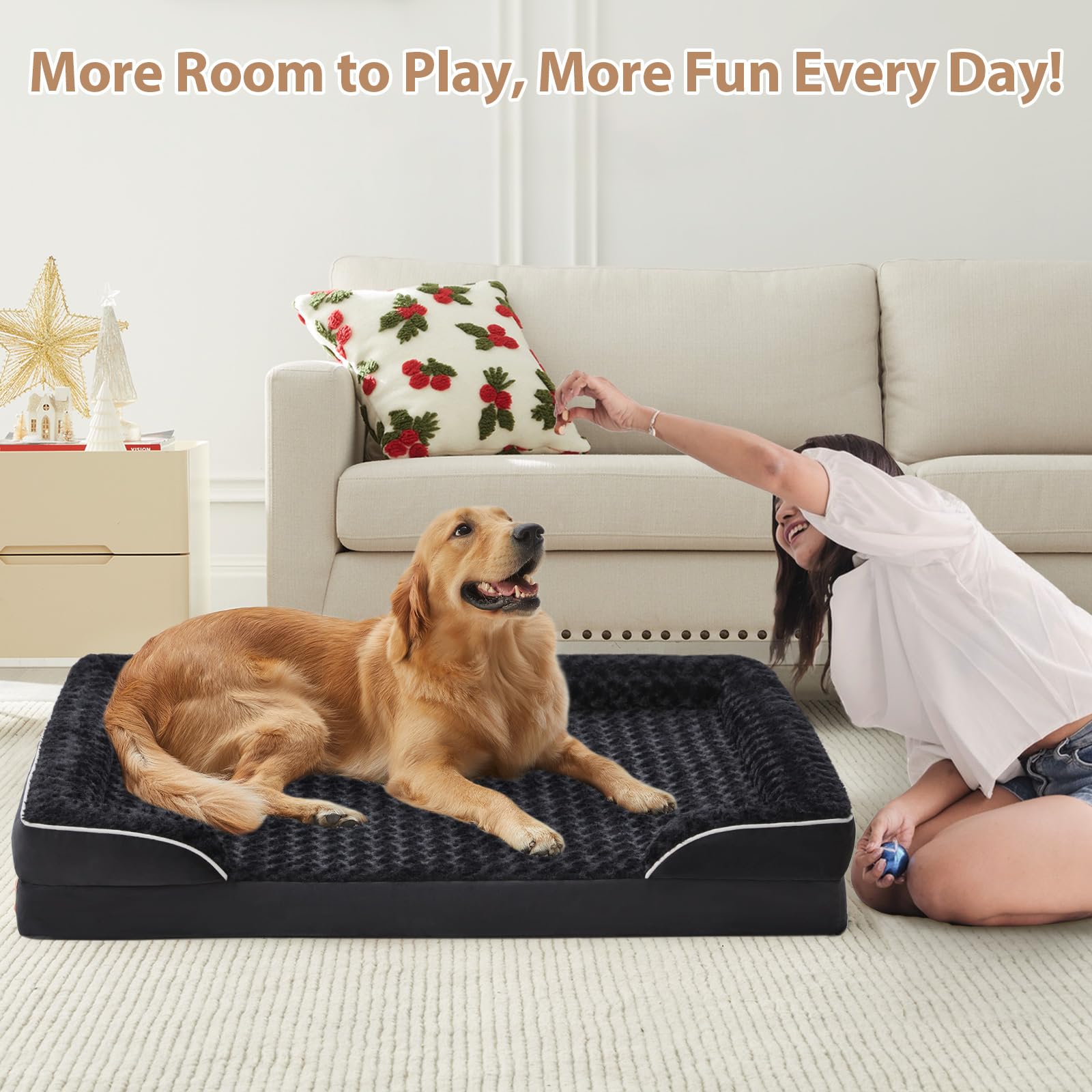 WNPETHOME waterproof inner lining protects the bed from accidents
