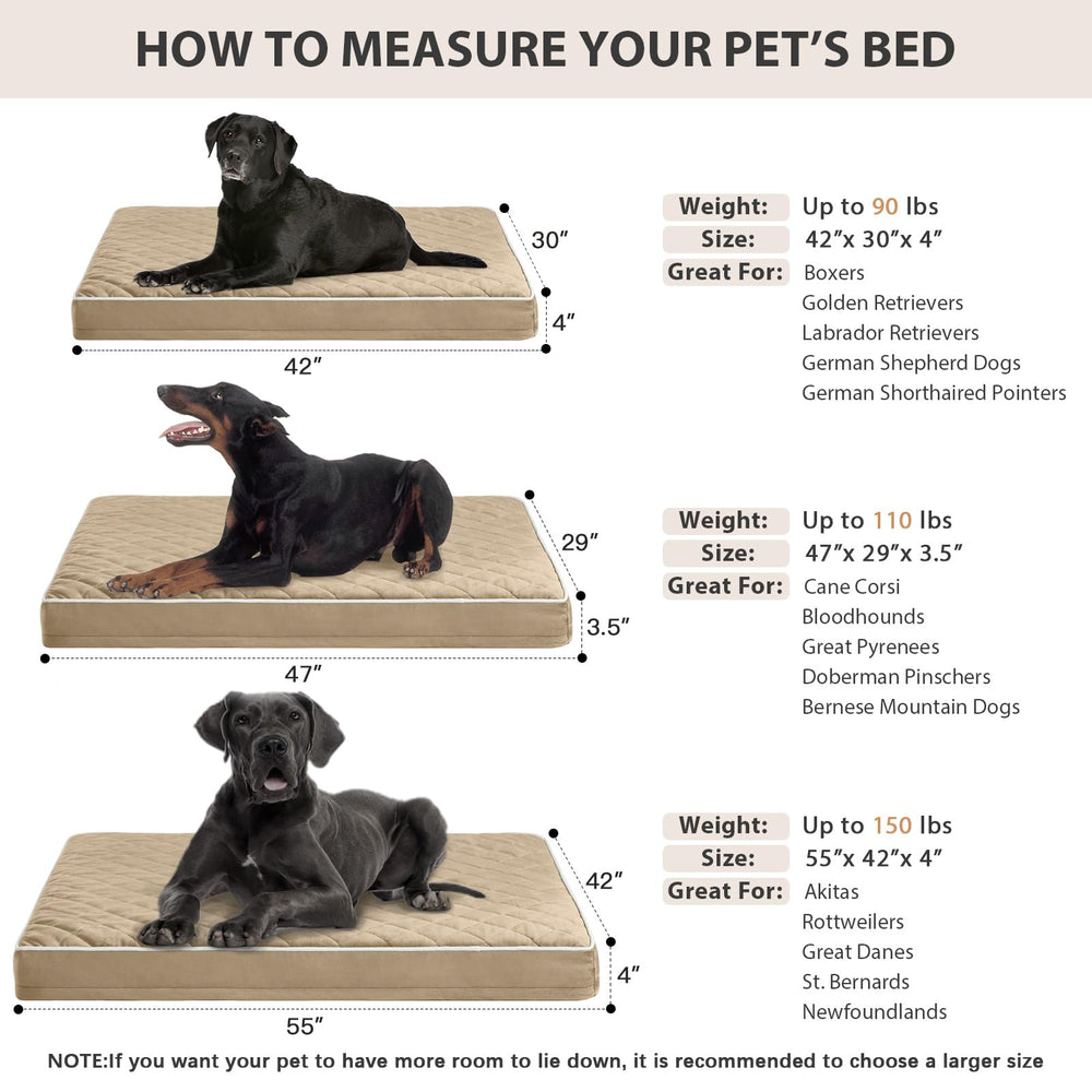 WNPETHOME egg crate foam provides even joint support and comfort