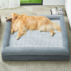 WNPETHOME giant dog bed front view for spacious lounging and support