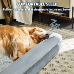 WNPETHOME giant bed with plush bolsters for secure, cozy naps