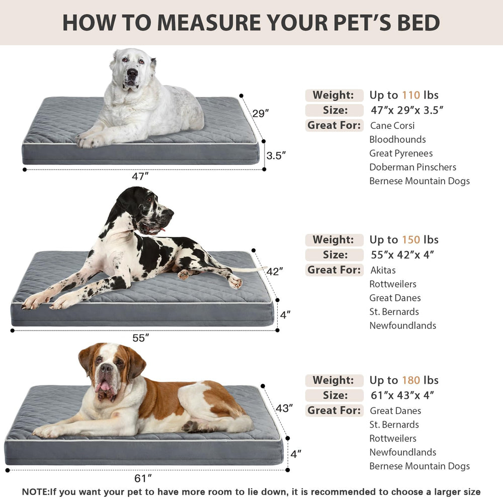 WNPETHOME bed features a waterproof layer to protect floors