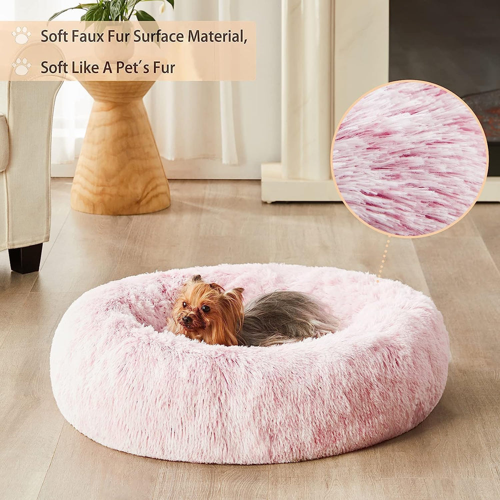 WNPETHOME large donut bed in round shape for cozy lounging.