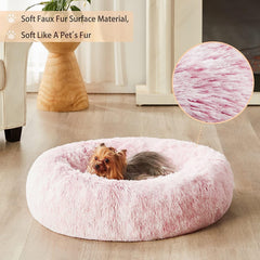 WNPETHOME large donut bed in round shape for cozy lounging.