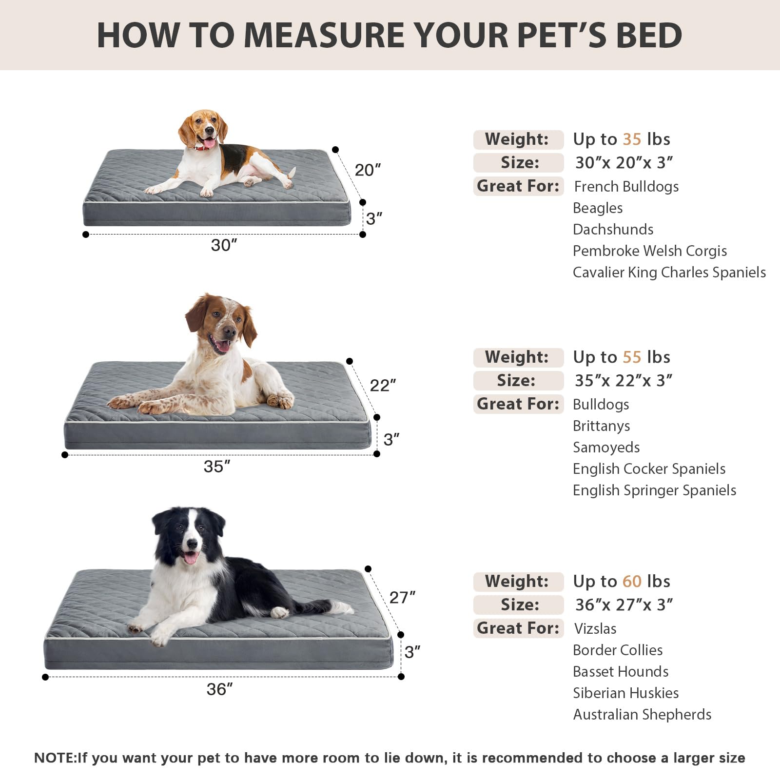 WNPETHOME orthopedic dog bed vacuum-sealed box for quick setup.
