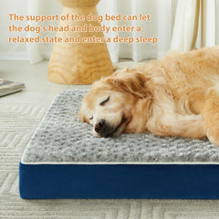 WNPETHOME dog bed side view highlighting size and anti-slip bottom for steady placement
