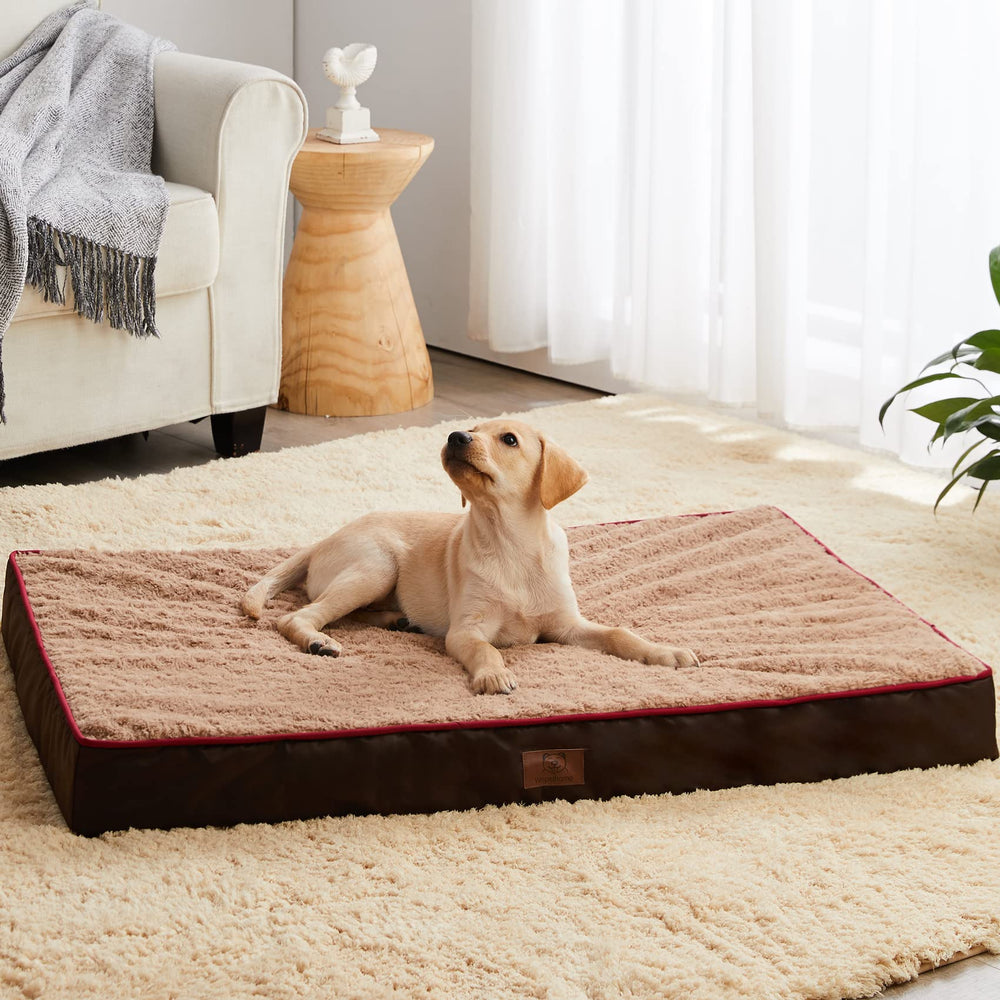 WNPETHOME orthopedic large dog bed waterproof surface offers all-day comfort and moisture protection.