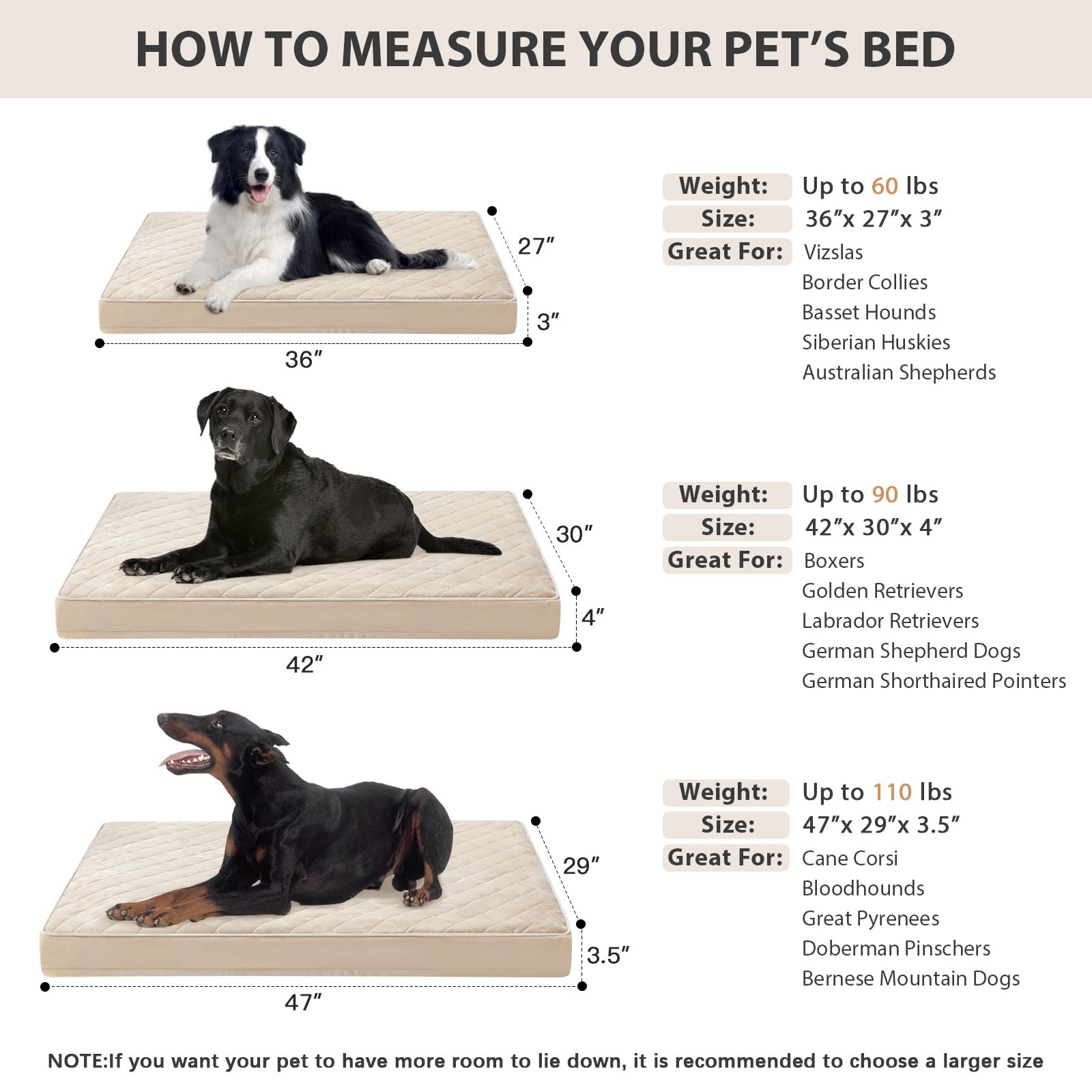 WNPETHOME anti-slip bottom keeps bed in place during play