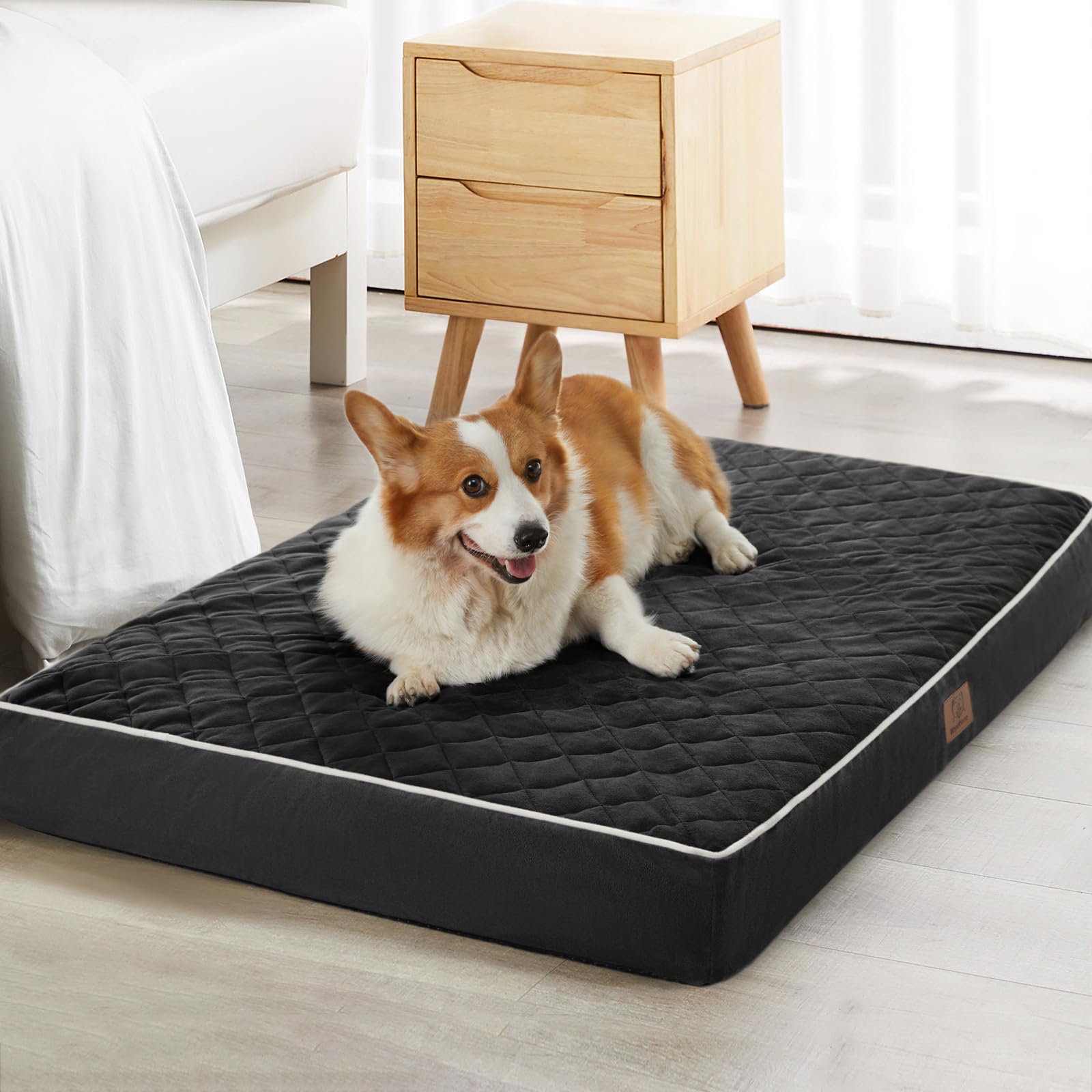 WNPETHOME orthopedic XL bed top view showing supportive design for large dogs