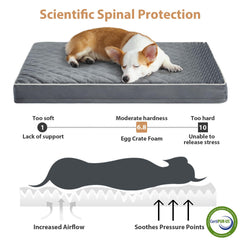 WNPETHOME orthopedic XL dog bed removable cover with zip for easy cleaning