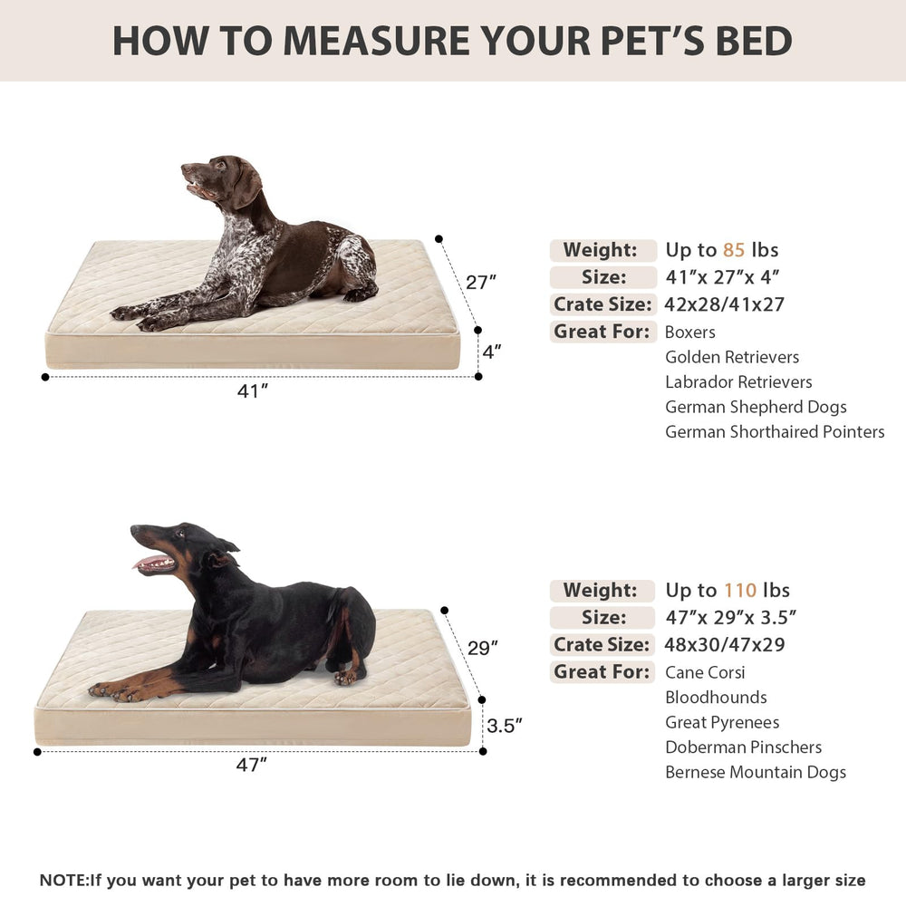 WNPETHOME orthopedic XL dog bed waterproof-bottom keeps bedding clean and dry