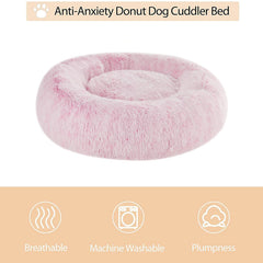 WNPETHOME raised edges comfort donut bed providing secure side support