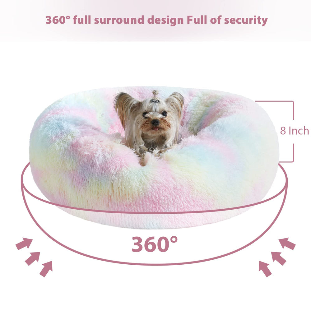 WNPETHOME self-warming donut cuddler fabric closeup emphasizes warm, comforting texture.
