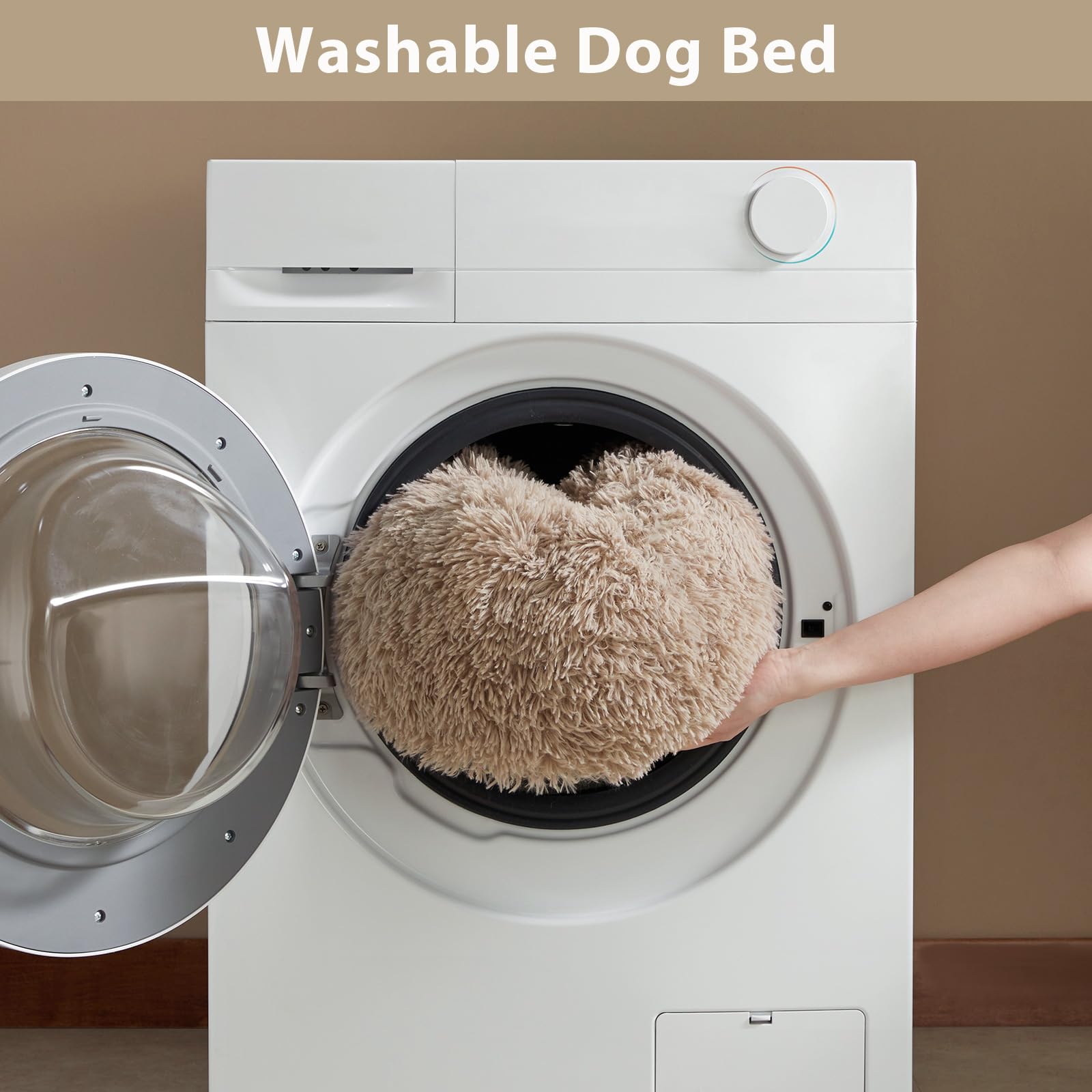 WNPETHOME small dog bed fits pets up to 15 lbs for snug lounging.