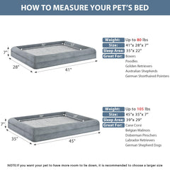 WNPETHOME XL dog bed foam closeup highlights high-density support