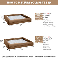 WNPETHOME XXL dog bed orthopedic egg crate foam distributes weight for comfortable support.