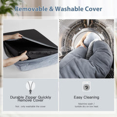 WNPETHOME XXL dog bed foam-detail reveals high-density padding for even comfort.