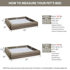 WNPETHOME XXL dog bed orthopedic foam provides even weight distribution for joint comfort.