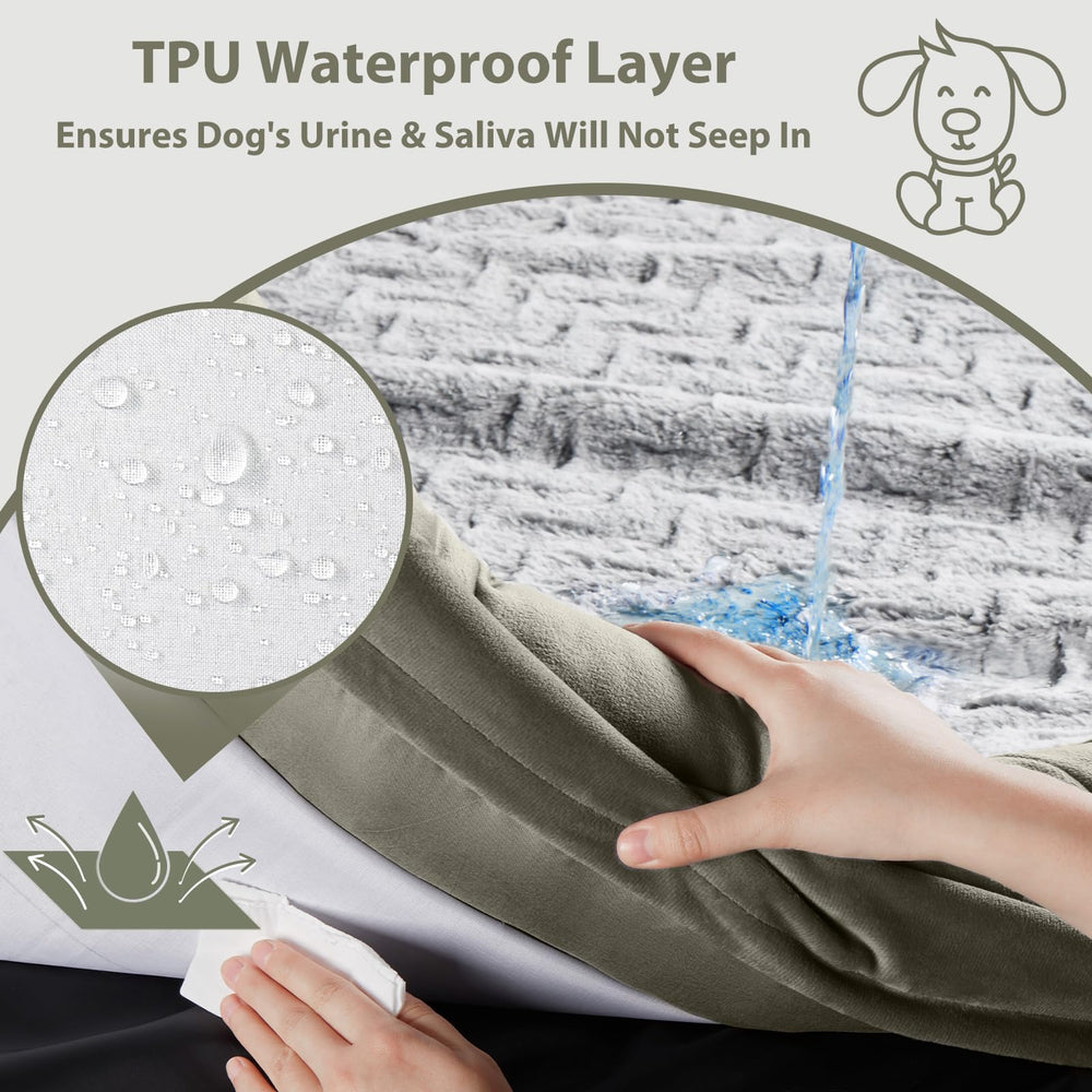 WNPETHOME XXXL dog bed anti-slip bottom prevents sliding on floors.