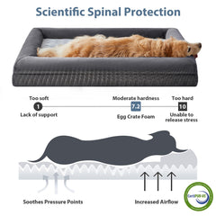 WNPETHOME XXXL dog bed removable cover for easy washing and maintenance.
